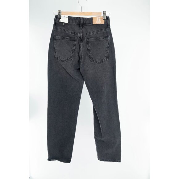 Free People We The Free Pacifica Straight Leg Jeans in Black | 25 | NWT - Picture 8 of 11